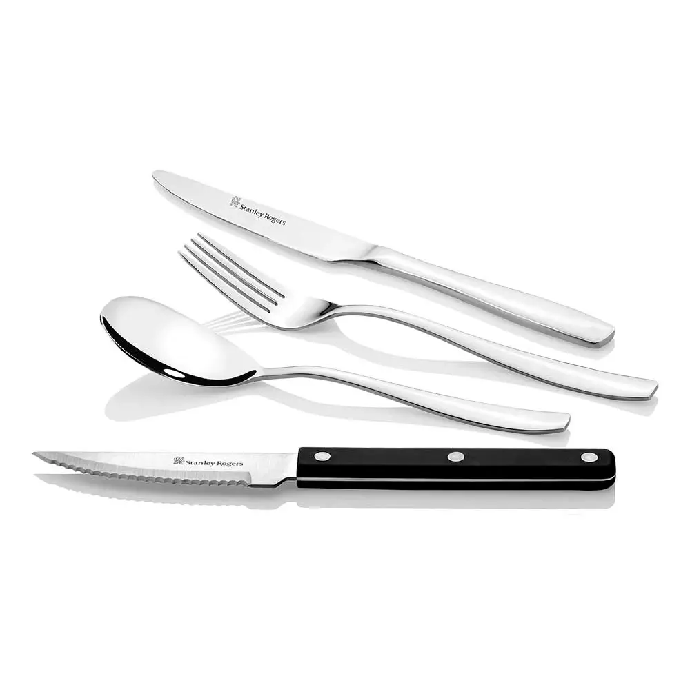 Stanley Rogers Amsterdam 40 Piece Cutlery Set with Steak Knives | Stainless 40pc - Kitchenware - Save up to 70%