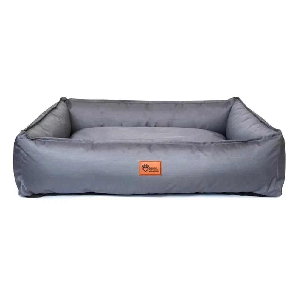 Superior Pet Goods Ripstop Durable Dog Lounger/Bed Steel Grey Mini 67x44x23cm - Pets