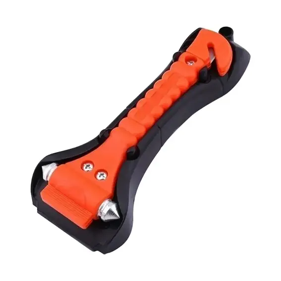 Livingstone Premium Car Glass Breaker Safety Hammer, 20.07 x 7.37cm, 160 Grams, with Bracket, Each - Health