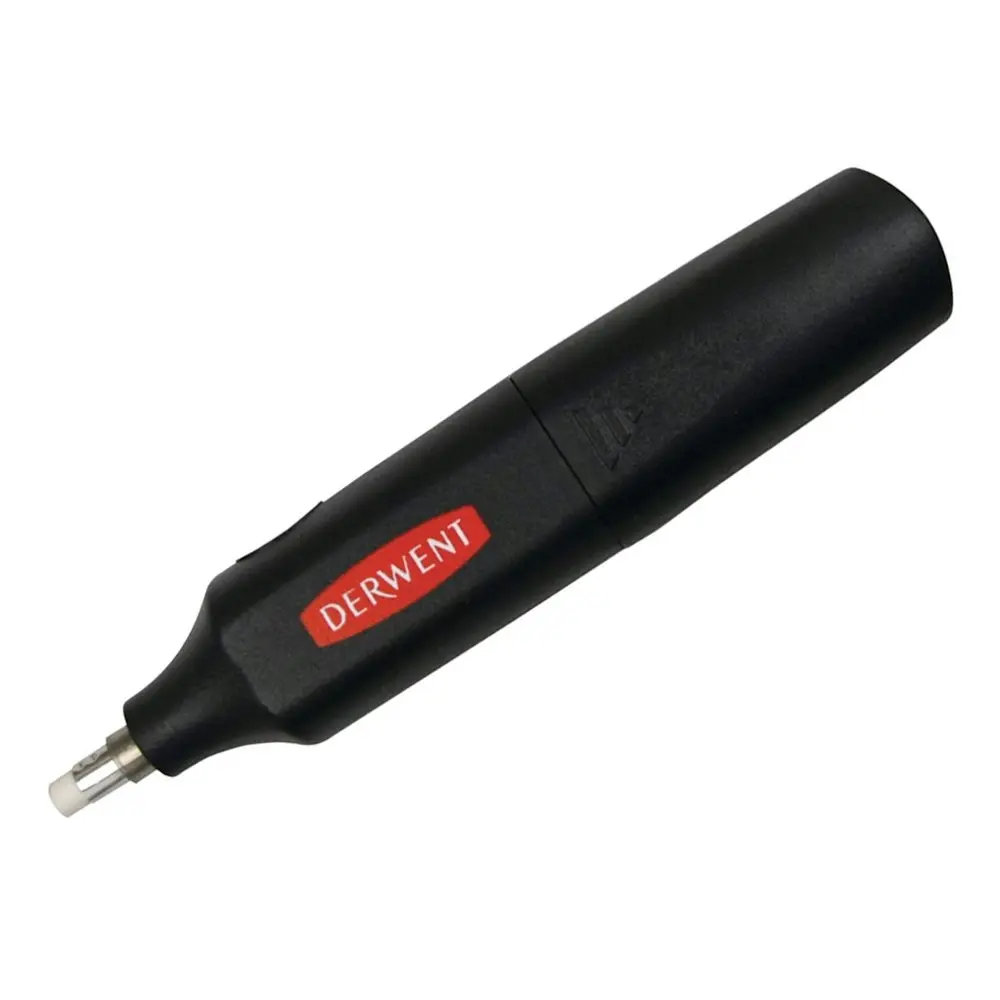 Derwent Art/Craft Battery Powered Fine Detail Precision Correction Eraser Black - Office