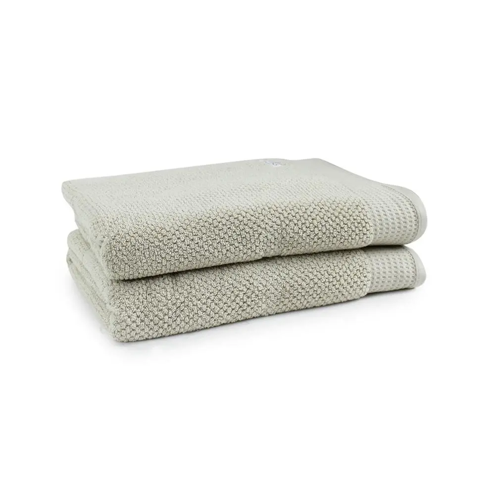 2pc Onkaparinga 90x167cm Cotton Avalon Premium Bath Sheets 550GSM Soft Sand - Home & Garden