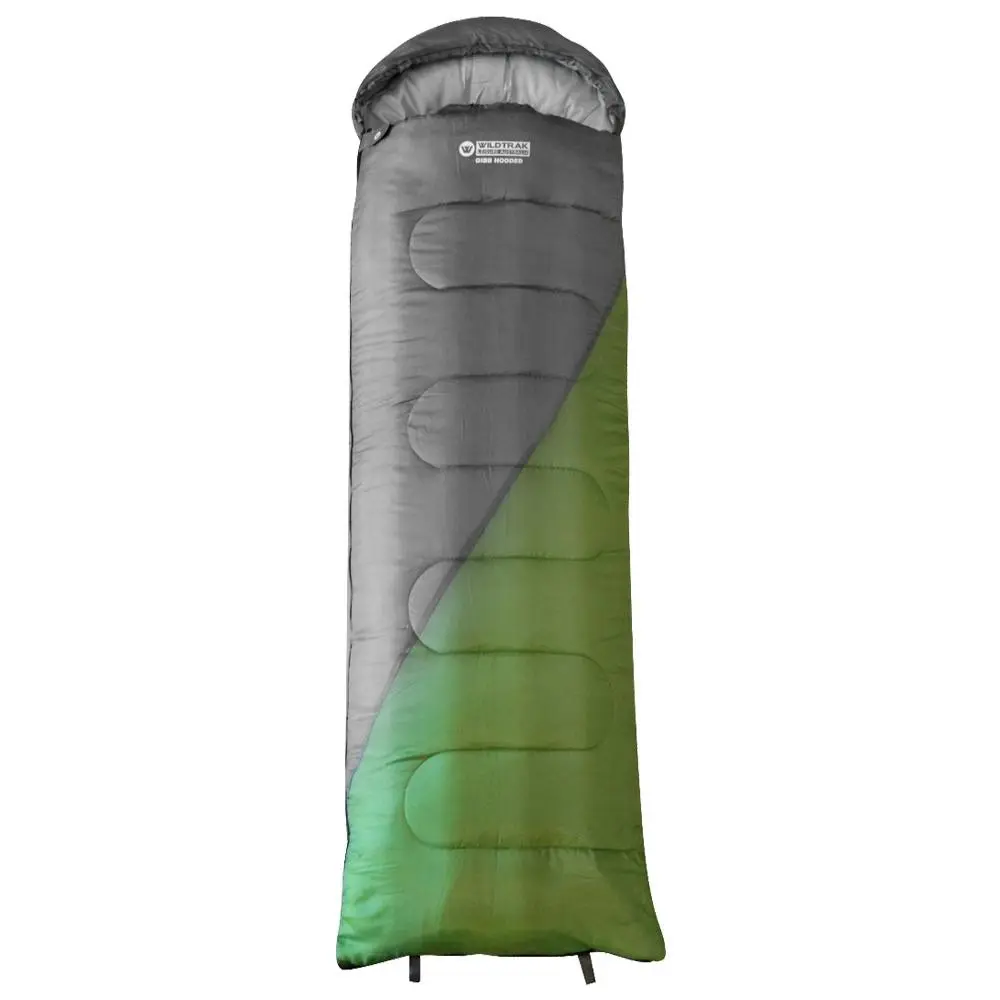 Wildtrak Leisure Australia Gibb Portable Travel Hooded Sleeping Bag 215cm - Sports & Outdoor