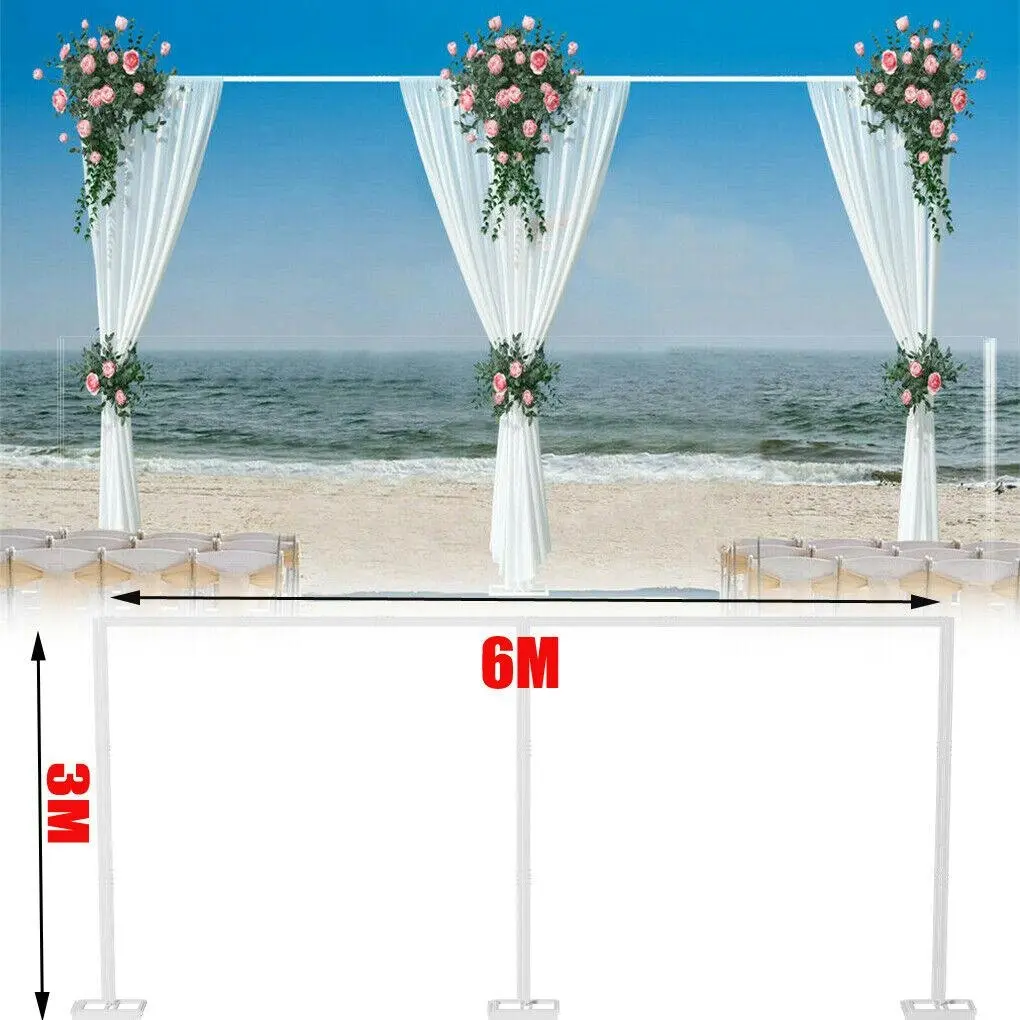 Telescopic Wedding Backdrop Stand with Balloon Curtain Hanging Pipe - Religious & Ceremonial