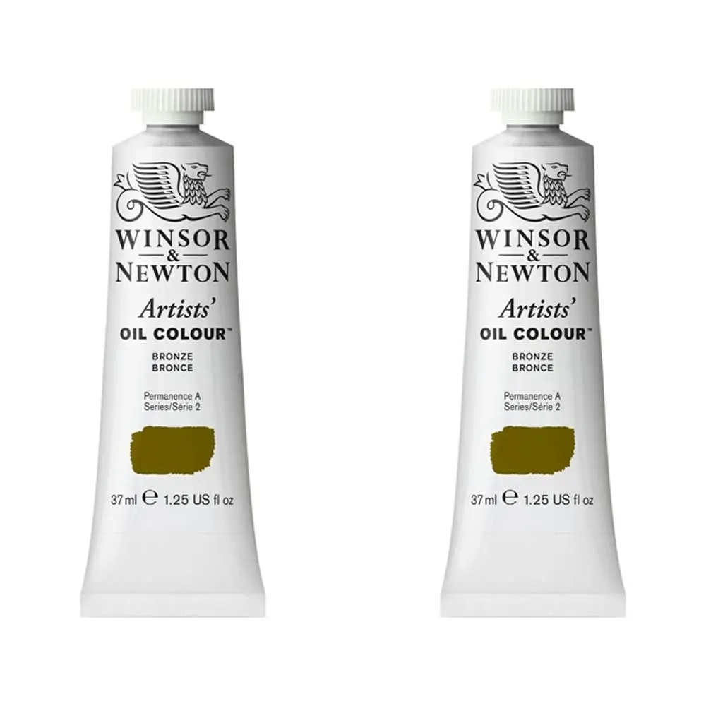 2x Winsor & Newton Artists Oil Colour 37ml Art/Craft Paint Tube Bronze Series 2 - Hobbies