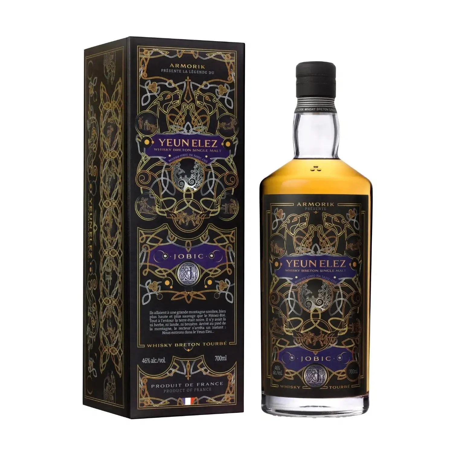 Armorik Yeun Elez Jobic French Single Malt Whisky 700ml - Alcohol