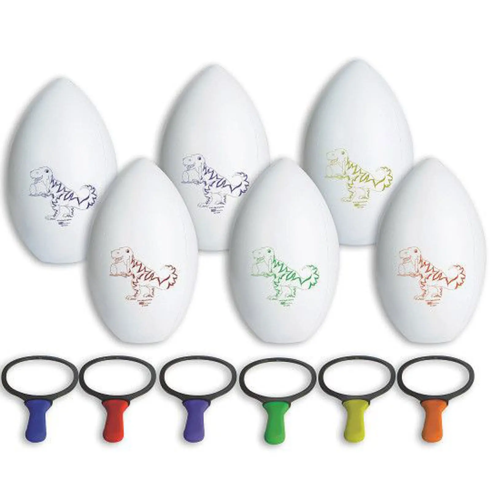 Spectrum Dino Egg and Spoon Set (set of 6) - Toys & Games