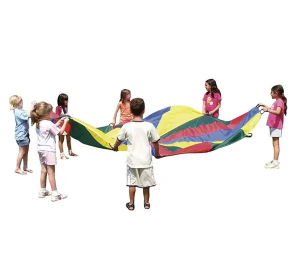 13.6m Diameter Fire Resistant Play Parachute with 32 Nylon Handles - Toys & Games