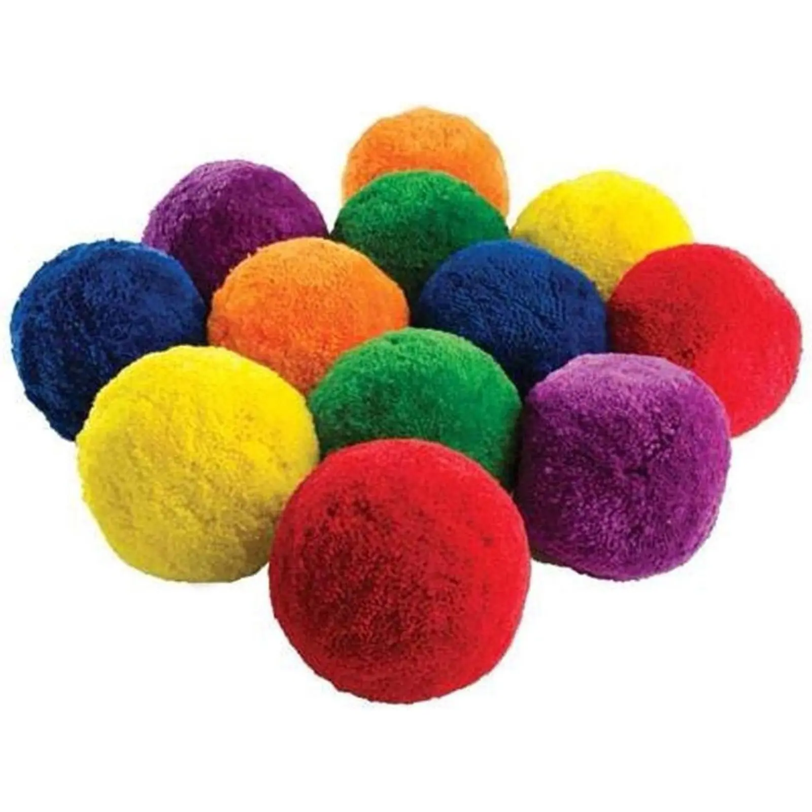 Assorted Bag of 18 Coloured Parachute Fleece Balls - Toys & Games