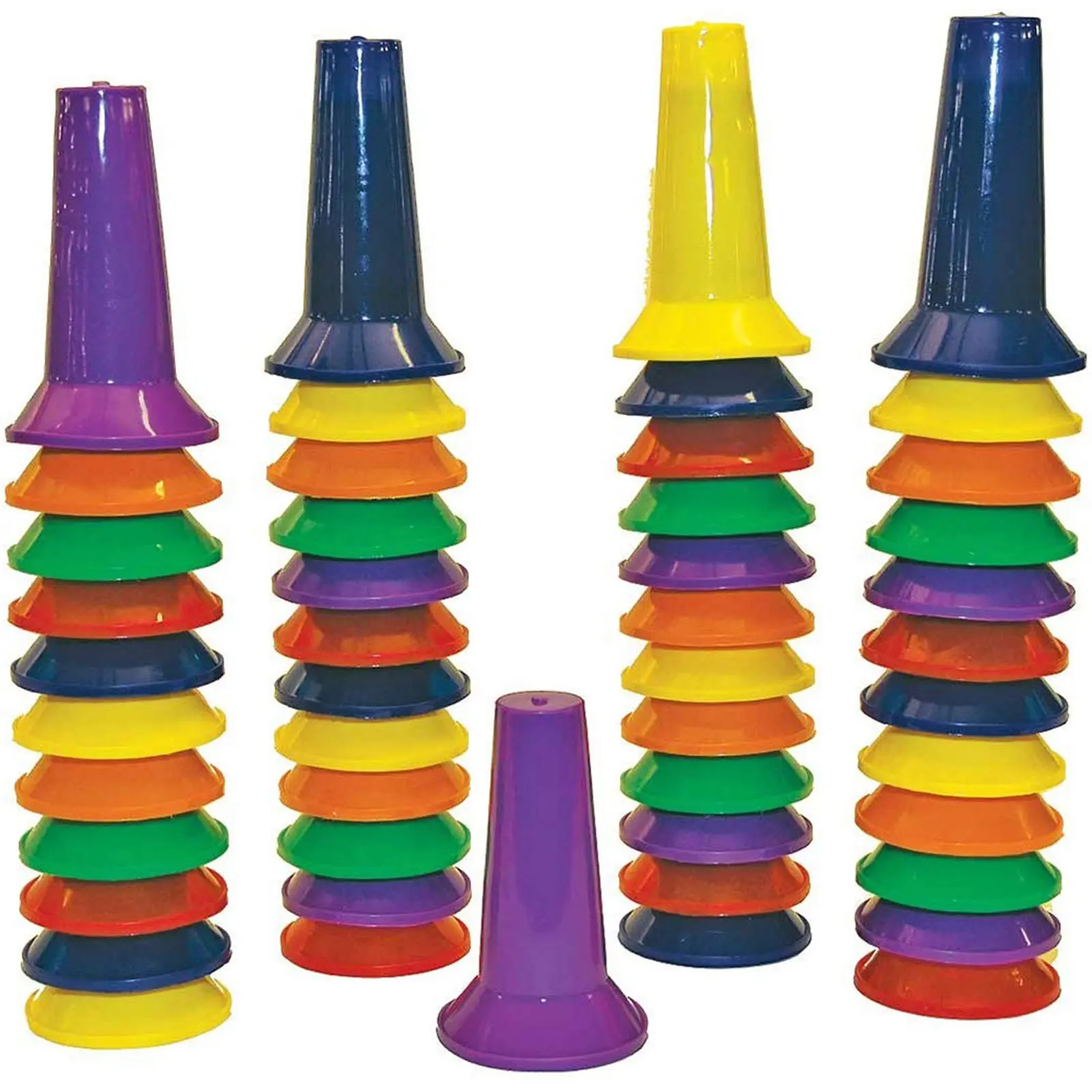 Rainbow Coloured Marker Cones (48/pk) - Toys & Games