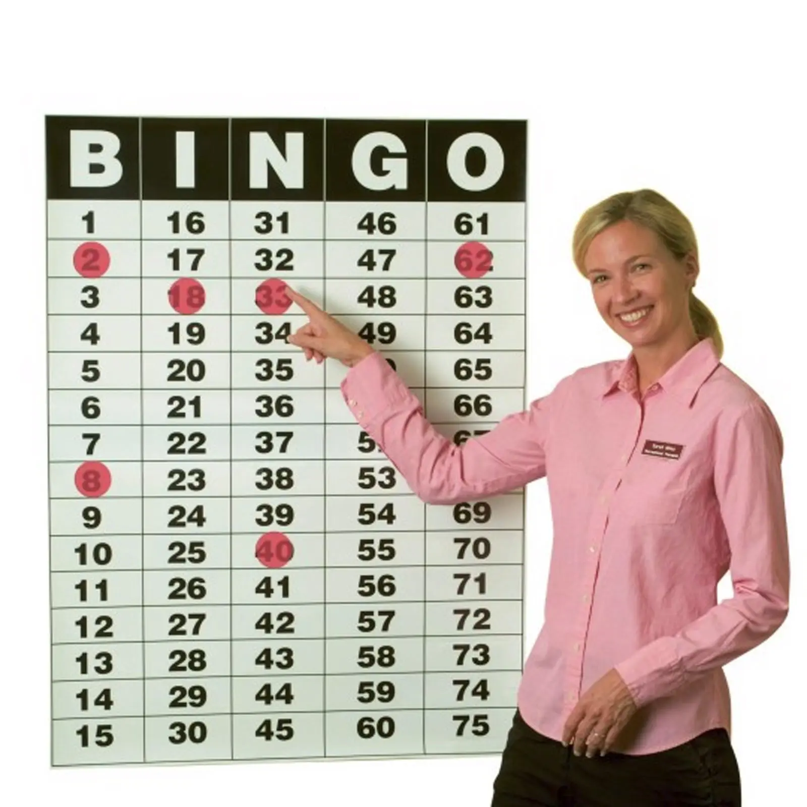Bingo Masterboard Poster and Static Cling Chips Set - Toys & Games