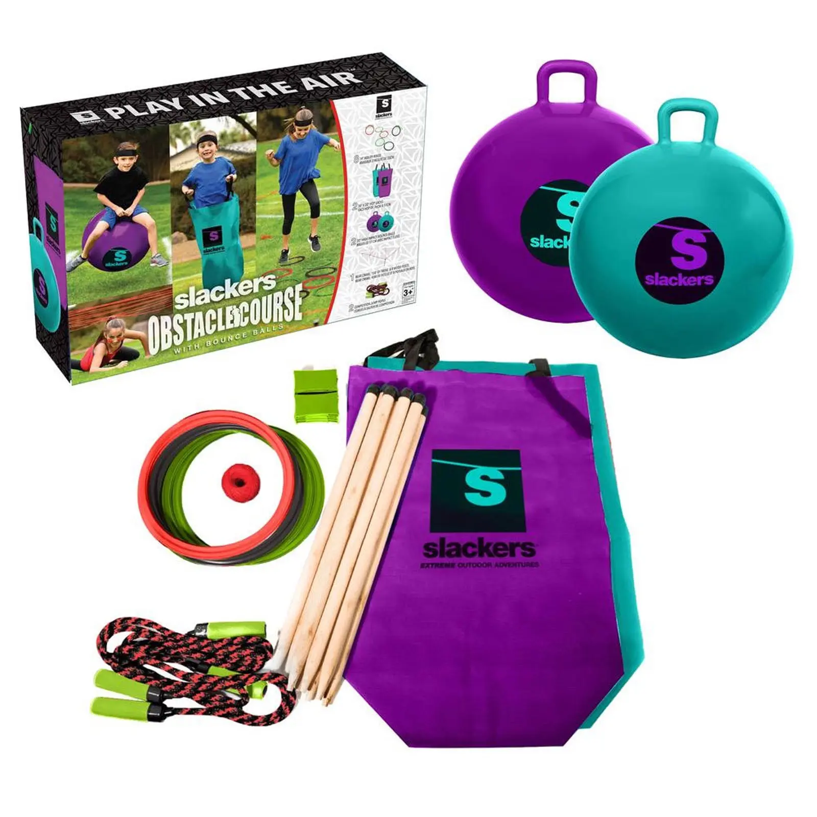 Slackers Ninja Obstacle Course with Bounce Balls - Toys & Games