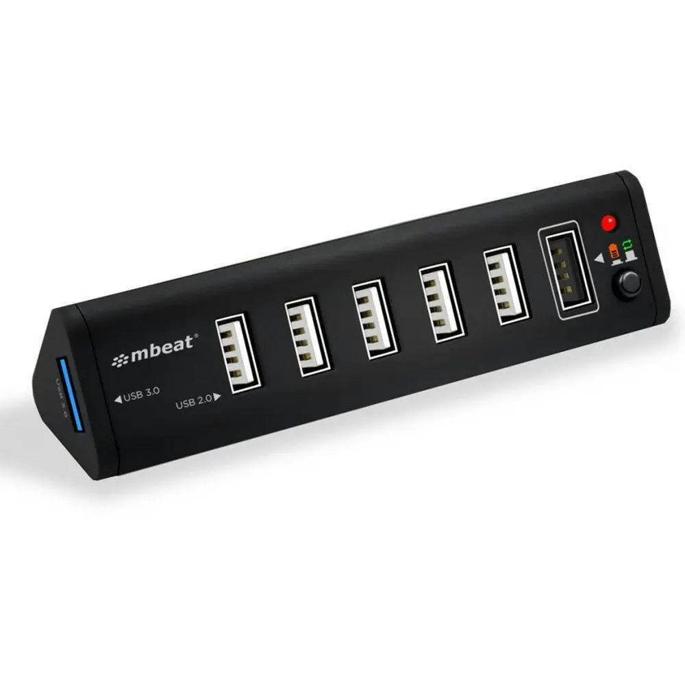 mBeat 7 Port 2.1A Charger Station USB 3.0/USB 2.0 Hub/Charging/Data/Splitter - Electronics