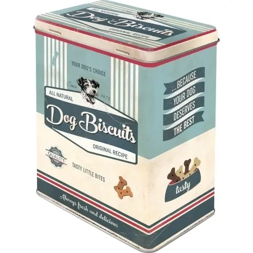 Nostalgic Art 20cm/3L Tin Box Storage Dog Biscuits Canister Organiser Large - Home & Garden