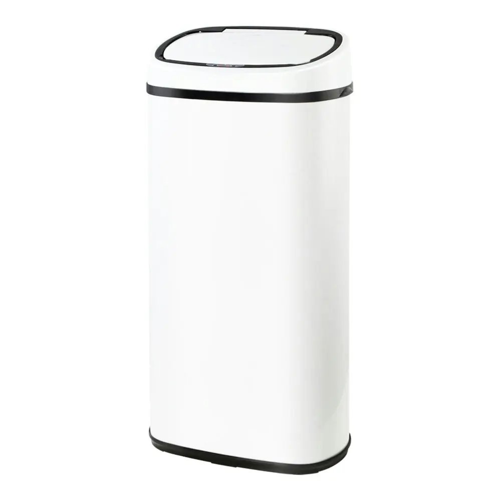 Devanti 68L Sensor Bin White - Home & Garden