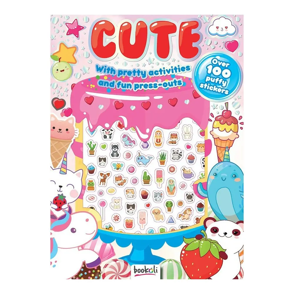 Bookoli Puffy Sticker Windows Cute Kids Activity Book Doodle Fun Art/Craft - Hobbies