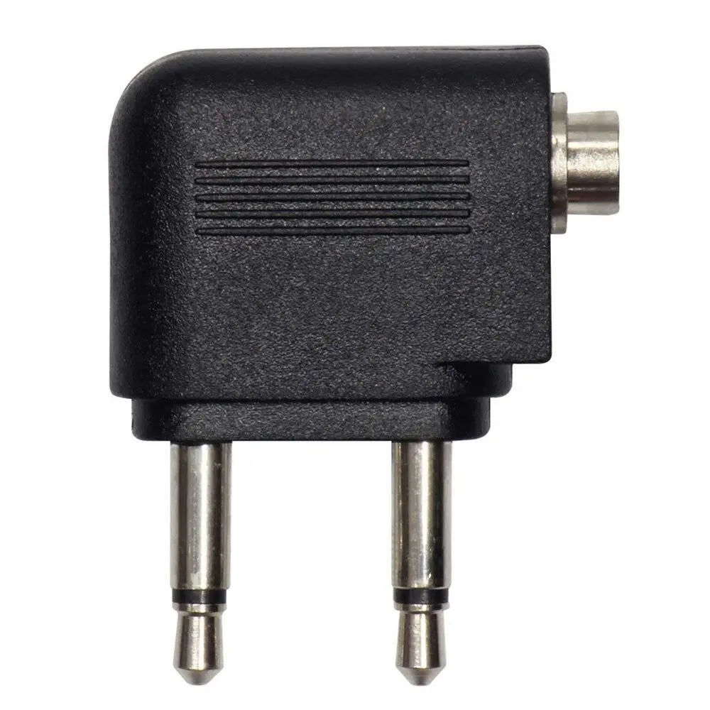 Moki Airline 2 Pin Headphones/Earphones Aeroplane Adaptor Travel Audio Jack - Electronics