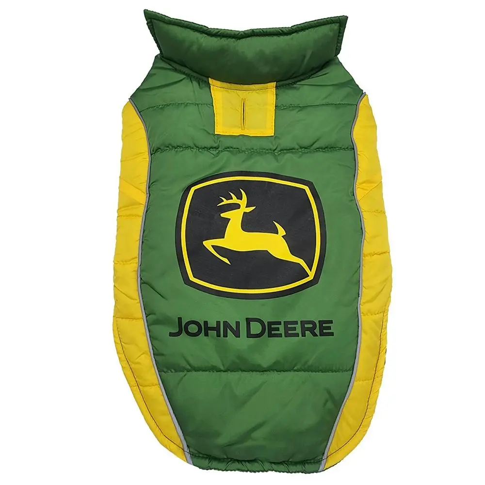 John Deere Pet Accessories Adjustable Water-Resistant Dog Puffer Vest - Small