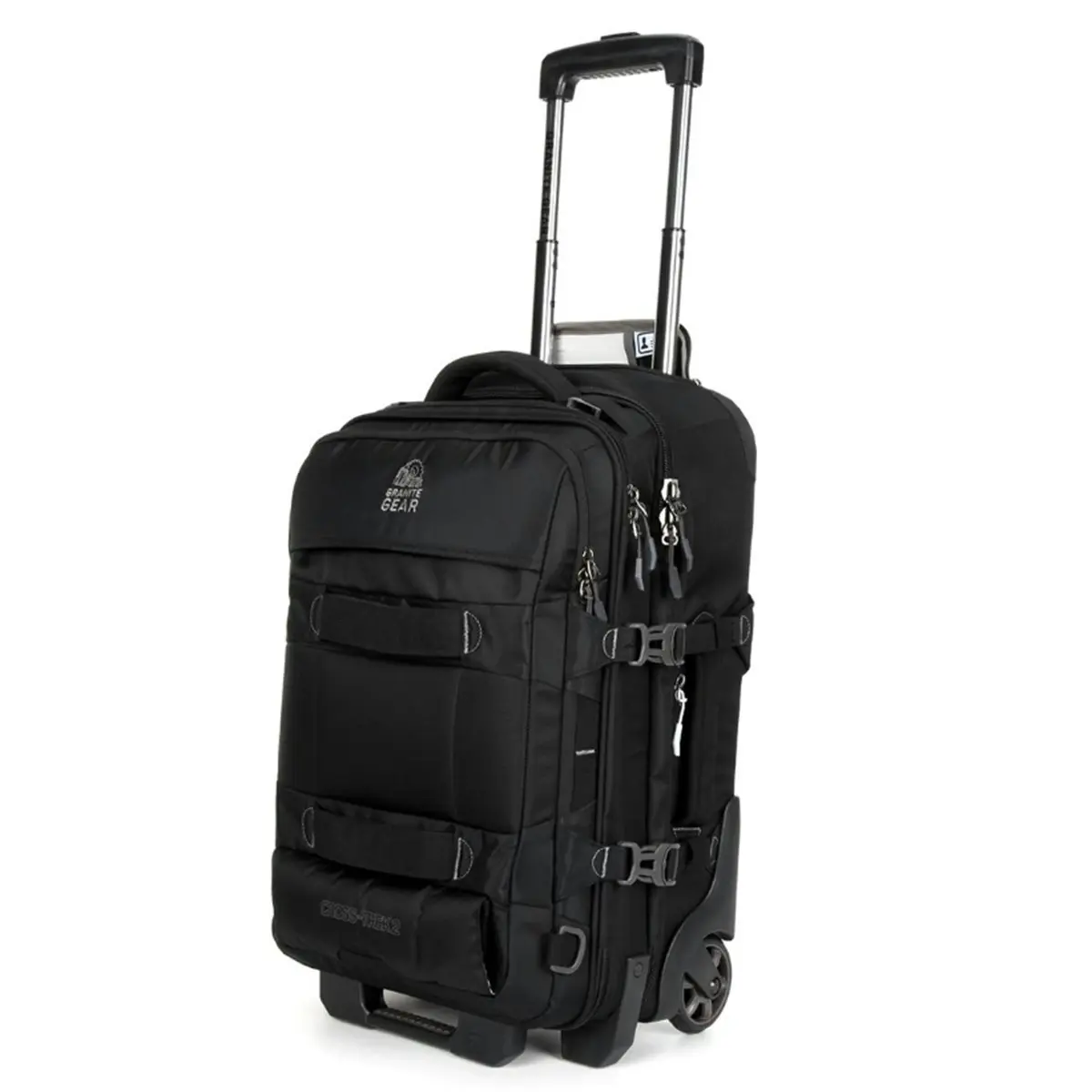 Granite Gear Wheeled Duffle With Backpack & Waist Strap Suitcase Luggage Tote Carry On Sofecase G2222 Black - Fashion