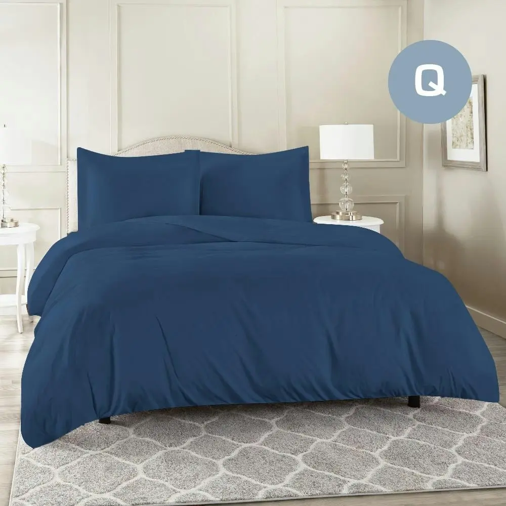 Queen Size Ocean Color 1000TC 100% Cotton Quilt Doona Duvet Cover Pillowcase Set - Home & Garden