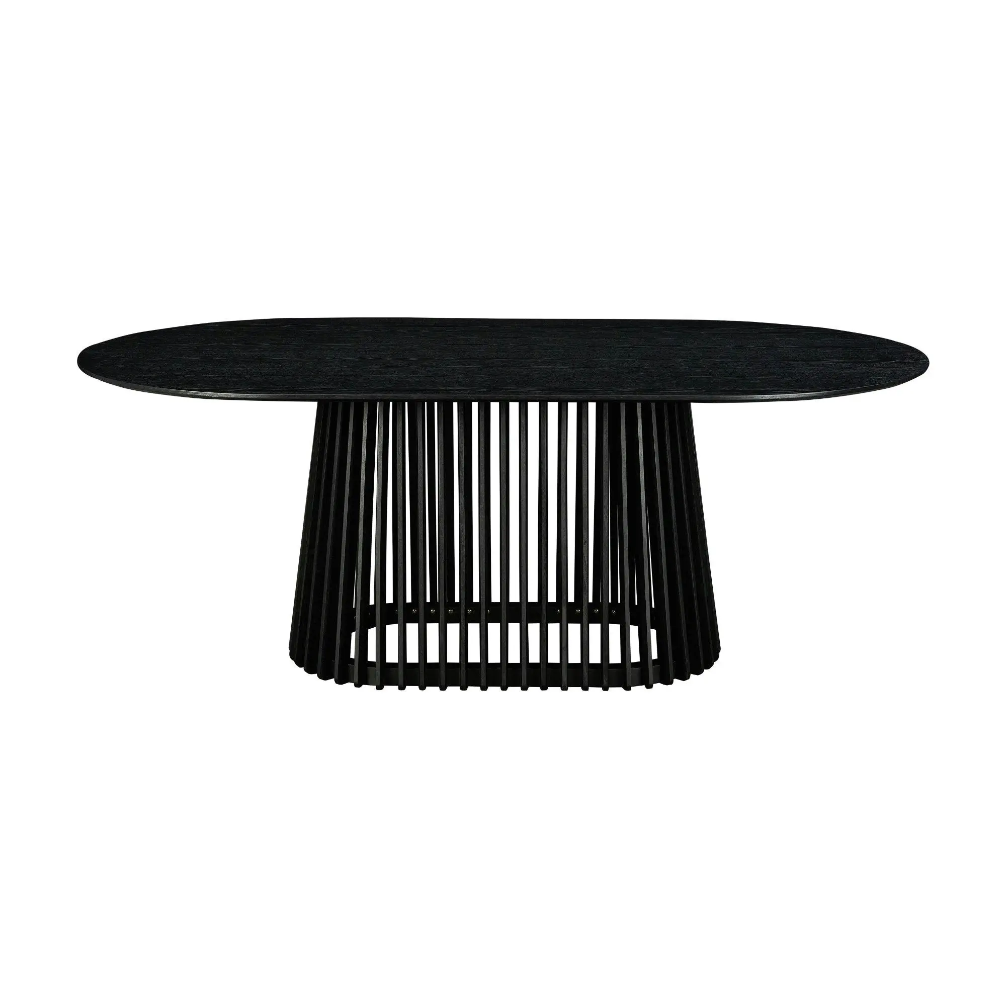 Ravenwood Casablanca 200cm Oval Dining Table Black - Furniture