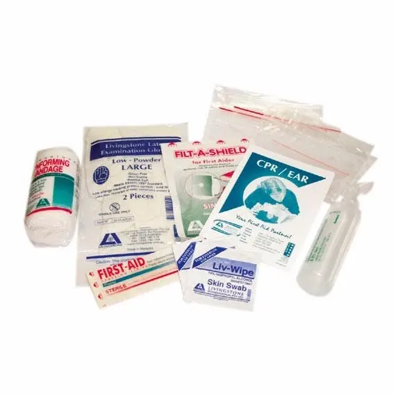 Livingstone Personal First Aid Kit (for NSW Police) Packed in a Ziplock Bag - Health