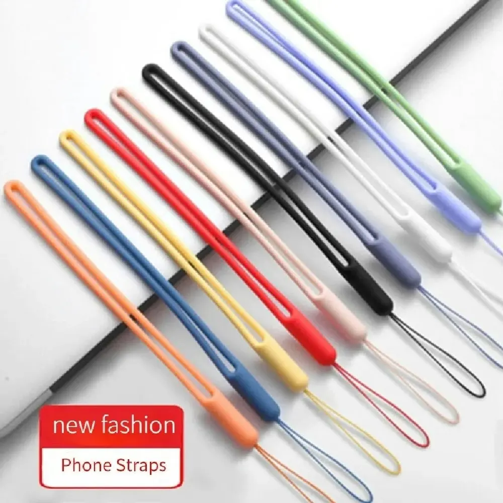 10 Pcs Silicone Wrist Straps Cellphone Lanyards Charms Strap For Mobile Phone - Electronics