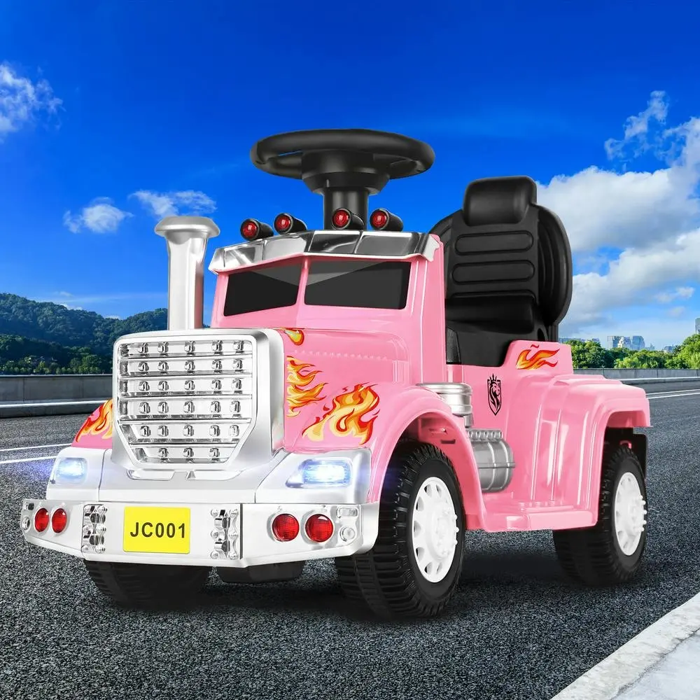 Alfordson Ride On Car Kids Electric Toy Truck 25W Motor w/ LED Lights Pink - Toys & Games