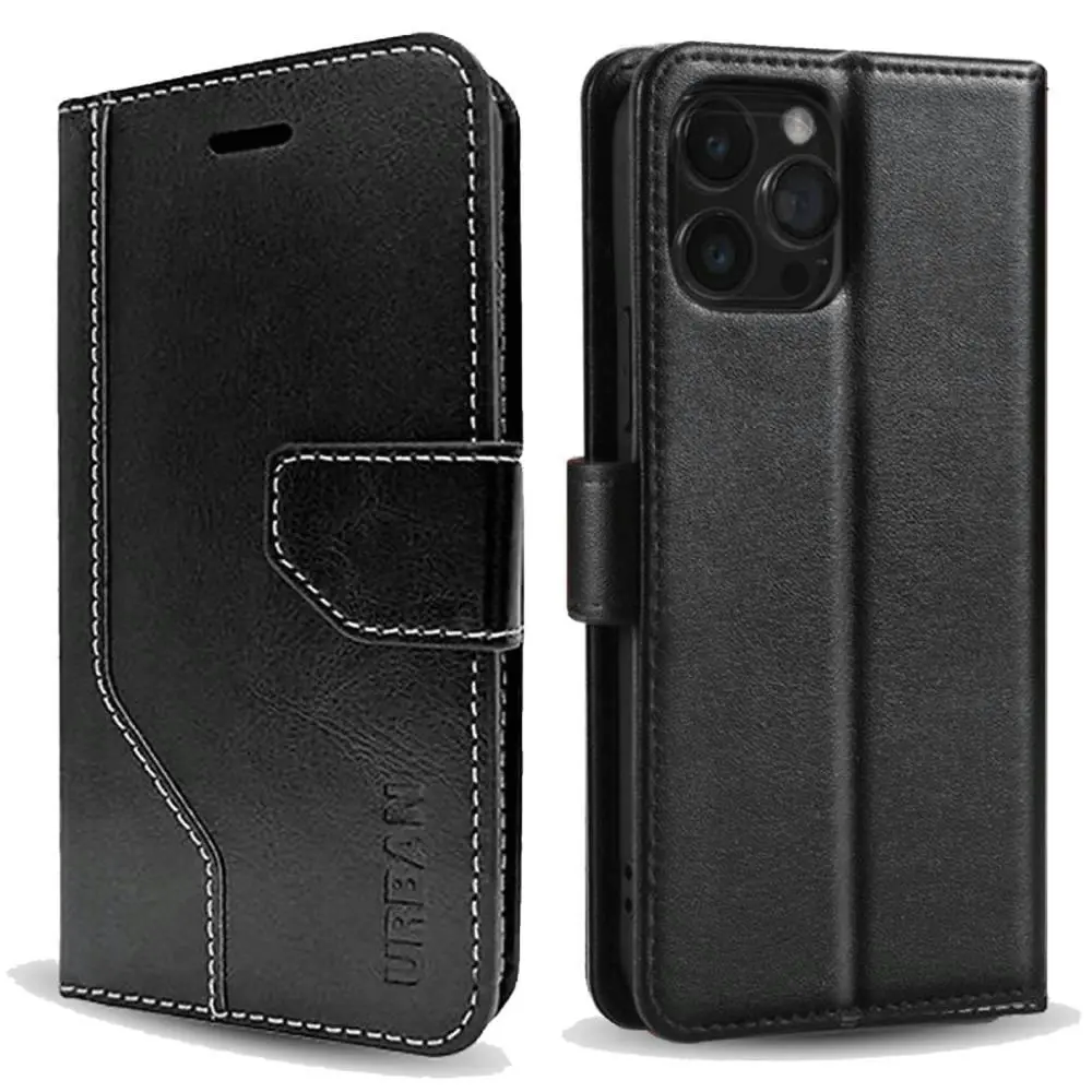 Urban Everyday Wallet Case (Suits iPhone 14 Pro) - Black